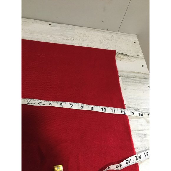 Red 13”x78” scarf with fringe - Picture 3 of 3